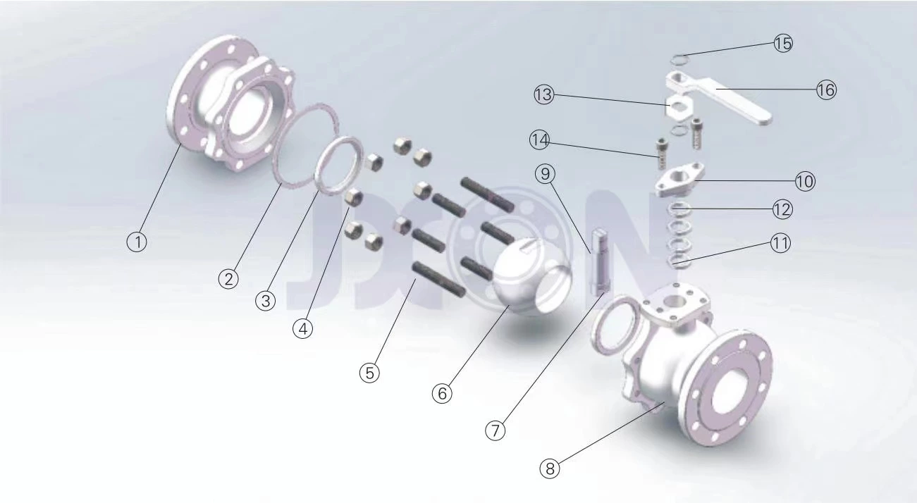 2PC Forged Steel Flanged Ball Valve